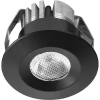Osram Mini Spot LED inbouwspot 6W Zwart IP44, set van 5 plafondspots 42mm 450lm, badkamer keuken warm wit 3000K