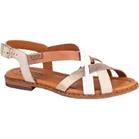 Pikolinos Sandalen met riem 'Algar' ivoor / lichtbeige / bruin / goud