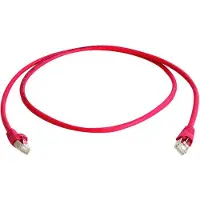 Telegärtner RJ45 (cross) Netwerk Aansluitkabel CAT 6A S/FTP 3.00 m Rood Vlambestendig, Halogeenvrij