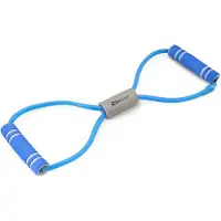 Hop-Sport Fitness Expander – 8-vormige Borstweerstandsband met Schuimhandvatten voor Thuistraining – Twee Kleuren