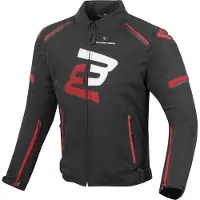 Bogotto Sparrow Waterdichte Zwart Rood Textiele Motorjas Maat M