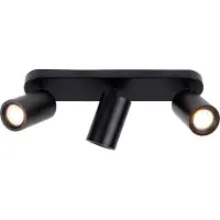 LEDVION - LED Plafondspot - Zwart 3-lichts - Dimbaar - 3W - 2700K - Rechthoek - GU10 - IP20