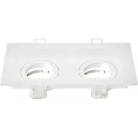 LEDVION – LED Inbouwspot Dubbel Rechthoek 185x100mm – Wit – Dimbaar – Kantelbaar – GU10 – IP20