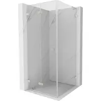 Mexen Lunar-F L opvouwbare douchecabine links 100 x 100 , transparant, geborsteld nikkel - 836L-100-100-97-00-L