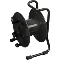 SHOWGEAR lege kabelhaspel inclusief mounting panel zwart