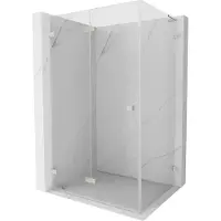 Mexen Lunar-F L inklapbare douchecabine links 95 x 90 , transparant, geborsteld nikkel - 836L-095-090-97-00-L