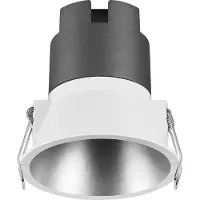 Osram SPOT TWIST inbouwspots, zilver, 10W, 800lm, 830 (warm wit), diameter 93mm, warmwitte lichtkleur, tot 90% energiebesparing in vergelijking met halogeen inbouwspots, eenvoudige montage, 3000K