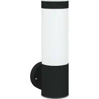vidaXL Buitenwandlamp Zwart 12 x 8,5 x 27 cm RVS en plastic