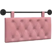 vidaXL Hangend hoofdbord Roze Fluweel