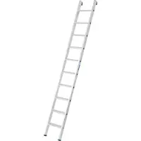 Krause enkele ladder, TRBS 2121-2, werkhoogte 3600 mm, 10 antisliptreden met profiel T 80 mm, voetdoppen, aluminium