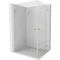 Mexen Lunar-B Duo draaideur douchecabine 85 x 70 , transparant, geborsteld goud - 832-085L-070P-55-00