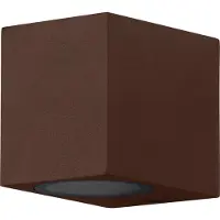 Osram ENDURA Classic Square, buitenwandlamp, roestkleurig, GU10-fitting, IP44, aluminium behuizing, glazen afdekking, 220–240 V, geschikt voor lampen tot 7 W, voor montage op oppervlak
