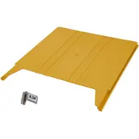 Eichner Legbord Flat, voor wand-sorter, vulhoogte 9 mm, B 240 x D 15 x H 302 mm, geel
