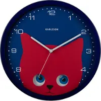 Karlsson wandklok peekaboo cat donker- Ø30,8cm