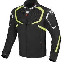 Berik X-Speed Air Zwart Wit Neon Geel Textiele Motorjas Maat 52