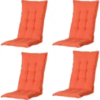 Madison tuinkussens hoge rug panama flame orange 123x50 - 4 stuks