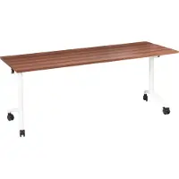 Beliani CAVI - Bureau inklapbaar - Donkerbruin/Wit - 180 x 60 cm - MFC