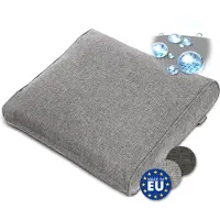 Bomoe ilano – Outdoor Lounge Rugkussen 60x40cm – Tuinkussen 10cm dik, Wasbaar & UV Bescherming – Lichtgrijs
