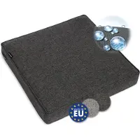 Bomoe ilano – Outdoor Lounge Zitkussen 70x70cm – Tuinkussen 8cm dik, Wasbaar & UV Bescherming – Antraciet