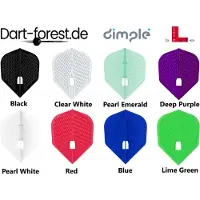 L-Style Champagne L3 Shape Dimple Deep Purple - Dart Flights