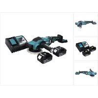 Makita DPO 600 RF accu-excentrische polijstmachine 18 V 150 mm XPT Brushless + 2x accu 3.0 Ah + lader