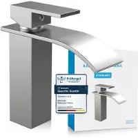 Bächlein Wastafelkraan Tamina waterval-design - Geborsteld RVS
