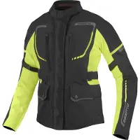 Bogotto Azury 2in1 Waterdichte Dames Zwart Neon Geel Textiele Motorjas Maat M