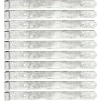 Alberts 845315 Luikband, recht, uiteinde afgerond, thermisch verzinkt, rol Ø16 mm, afmeting 500 x 45 mm, 10er set