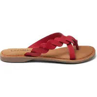 Lazamani Slippers Dames Rood Leer Maat 38