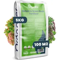 Organifer Sedum & Groendak Meststof – 5 kg voor 100 m2 - Sedumdak Voeding met Langdurige Afgifte voor Sterke Groei en Voorkoming van Kale Plekken – Voor Extensieve & Intensieve Daken – NPK 9-2-7 –