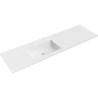 Mexen Otis ingebouwde wastafel links 161 x 46,5 cm, mat wit - 25181601L