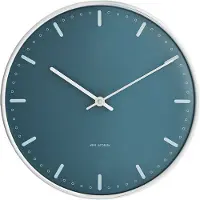 Arne Jacobsen – City Hall Wandklok – Ø21 cm – Blauw