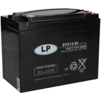 Landport EVX12-55 / EVX12055 Deep Cycle Carbon AGM Gel accu (12V, 55 Ah, T6 terminal)