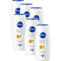 Nivea Abrikoos & Abrikozenpitolie Soft Care Douchegel - Showergel - Vitamine C & E - Voordeelverpakking - 6x 250ml