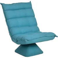 HOMCOM - Vloerstoel - Staal - Polyester - Blauw