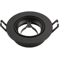 LEDVION - LED Inbouwspot Rio - GU10 - Zwart - Ø85 mm
