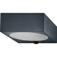 Osram Solar-wandlamp ENDURA STYLE DOWN, grijs, sensor, IP65 dimbaar, alu / grijs / zink, Kunststof, Modern, Wandlamp buiten