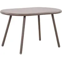 CLP Velva Salontafel - Ovaal - Loungetafel - voor buiten en binnen - Weerbestendige en UV-bestendige tuintafel - Bijzettafel voor buit taupe