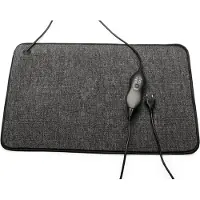Quality Heating - V14 - elektrische voetenwarmer - verwarmingsmat - warme voeten mat - vermogen instelbaar met controller - Antraciet - 50 x 70 cm - Timerfunctie - energie besparen