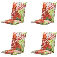 Madison tuinstoelkussen lage rug iven terra ca. 105x50 cm set van 4