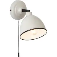 Brilliant Wandlamp Telio | Decoratieve wandlamp | Metaal | Grijs | Verstelbare kop | Trekker schakelaar | 1x E14, max. 28 W