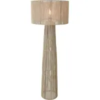 Urban Interiors Jute Staande Lamp – Japandi Design Vloerlamp – Natuurlijk Touw – Handgemaakt – Beige – 135 cm – Geschikt voor LED – Scandinavische & Boho Stijl