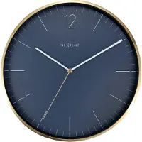Nextime Essential - wandklok Kleur: goud/blauw