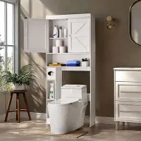 Vevor Toiletkast Badkamerkast met dubbele deur en verstelbare plank