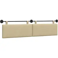 vidaXL Hangend hoofdbord Lichtgroen Grijs Corduroy stof