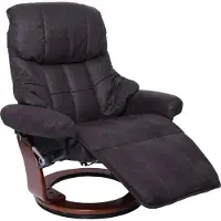 Robas Lund MCA Calgary 2 fauteuil, TV fauteuil, stof/textiel 150kg belastbaar ~ bruin-zwart, walnoot look