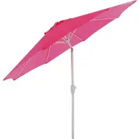 Mendler Parasol N19, tuinparasol, Ø 3m kantelbaar polyester/aluminium 5kg ~ roze