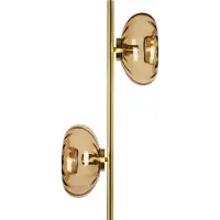Osram Decor Gold, vloerlamp met glazen voet, goudkleurig metaal, amberkleurig glas, 2x E14 fitting, bijzondere lichteffecten