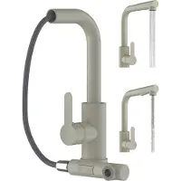 Granitan Beige Keukenkraan met Uittrekbare Uitloop, 2 Straalsoorten