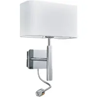 LUCANDE Wandlampe , Jettka, Metallic, Woonkamer, Stof, Modern